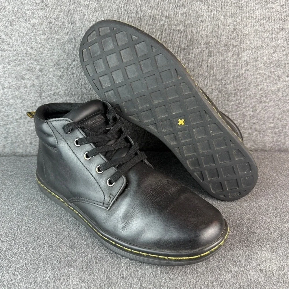 Dr. Martens Maleke Black Leather Casual Boots Sneaker Chukka Mid Mens Size